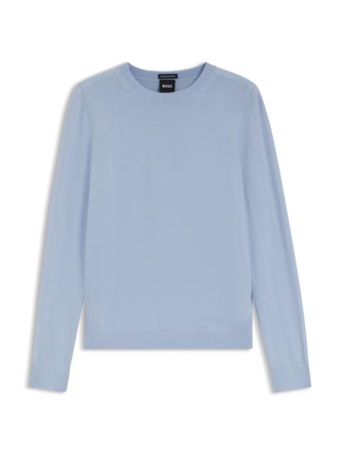 BOSS SLIM-FIT CREWNECK SWEATER IN MERINO WOOL