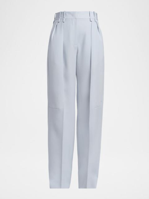 Jil Sander Pleated Wool Straight-Leg Pants