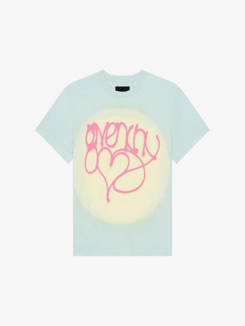 Givenchy T-SHIRT IN TIE AND DYE COTTON WITH GIVENCHY LOVE PRINT