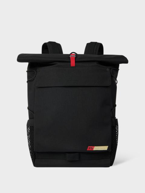 Paul Smith Black Nylon Utilitarian Roll-Top Backpack