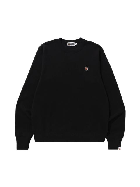 A BATHING APE® BAPE One Point Crewneck 'Black'
