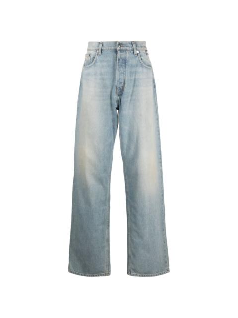 mid-rise wide-leg jeans
