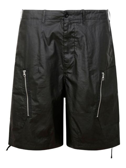 Ten C zip-pocket linen shorts