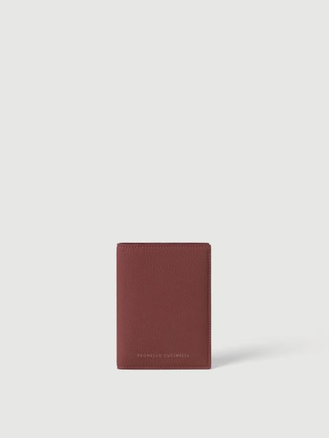Brunello Cucinelli Grained calfskin passport holder