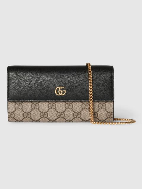 GUCCI GG Marmont bi-color wallet on chain