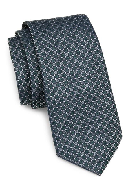 Canali Men's Silk Medallion Tie - Green