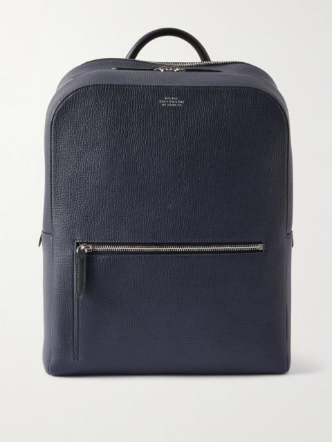 Smythson Ludlow Full-Grain Leather Backpack Blue