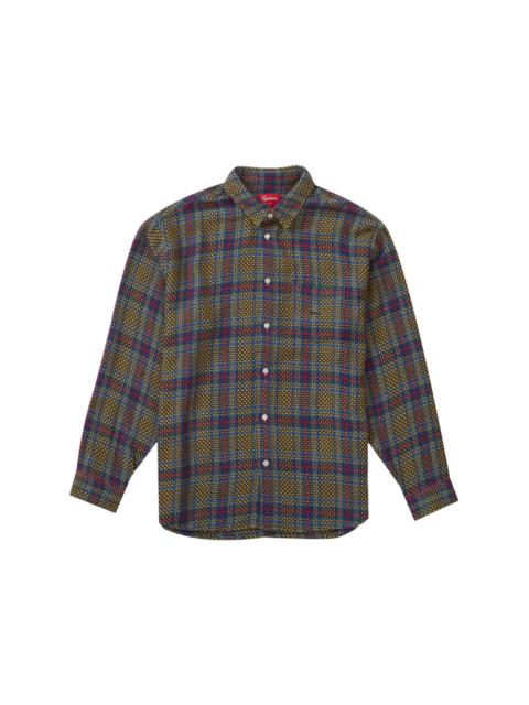 Supreme Supreme Basket Weave Plaid Shirt Yellow