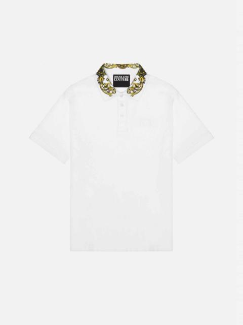 VERSACE JEANS COUTURE Regalia Baroque Accent Polo Shirt