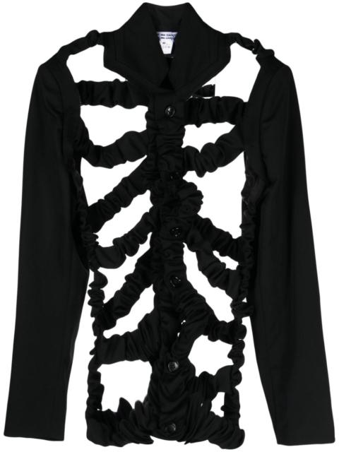 cut-out detail buttoned jacket