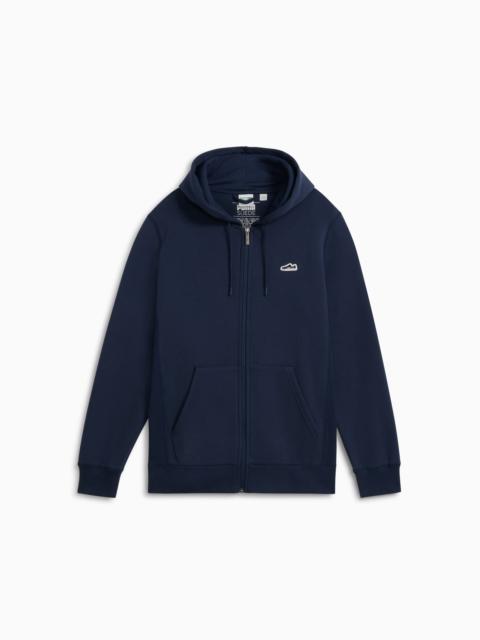 Suede Logo Men's Full-Zip Hoodie