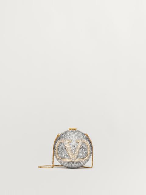 VLOGO SIGNATURE METAL AND SWAROVSKI® CRYSTAL MINAUDIÈRE