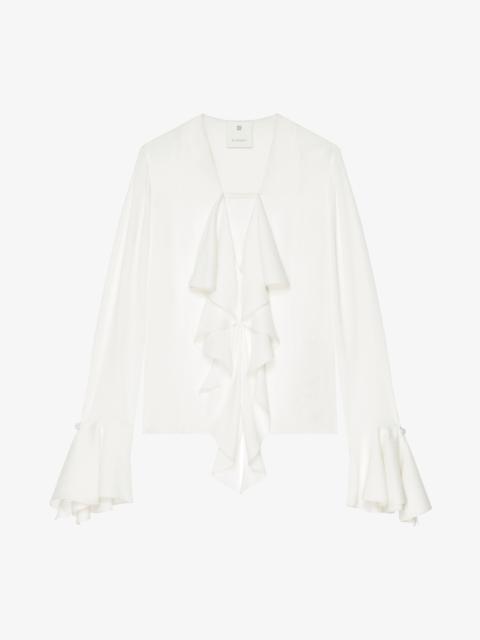 Givenchy BLOUSE IN 4G SILK WITH RUFFLES