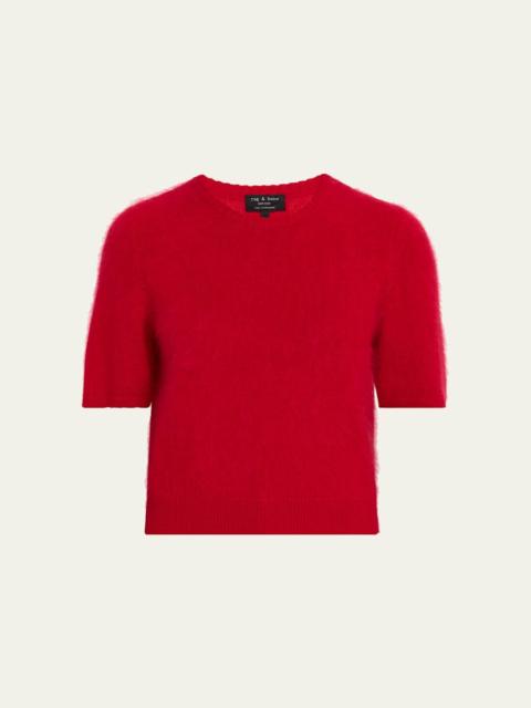 rag & bone Jada Cashmere Short-Sleeve Sweater