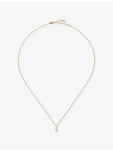 MISSOMA Fine Initial Mini C 14ct Yellow Gold Pendant Necklace