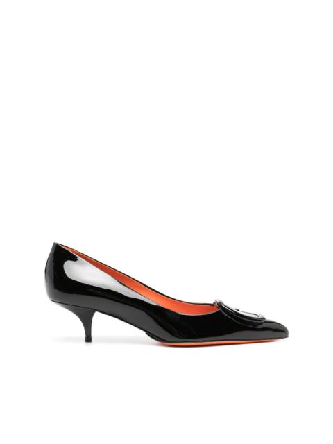 48mm pointed-toe patent leather pumps