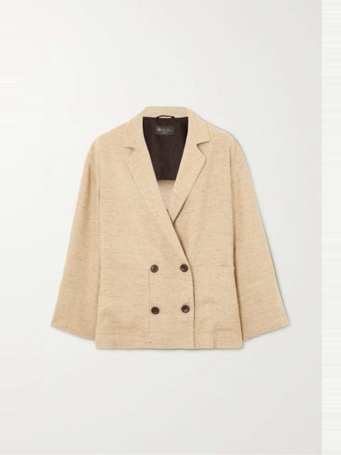 Loro Piana Haye double-breasted linen, cashmere and silk-blend blazer