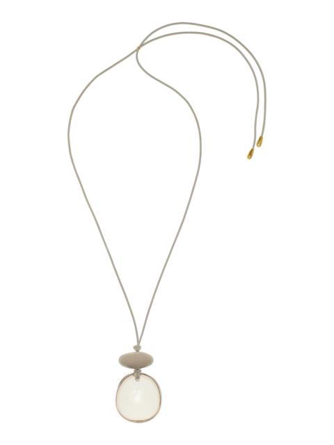 LIZZIE FORTUNATO Lune Cord Necklace white