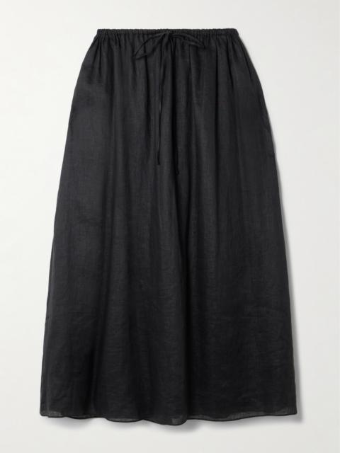 POSSE Ginny Gathered Linen Maxi Skirt