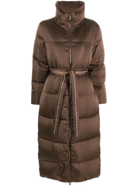 PESERICO Monili-chain belted puffer jacket