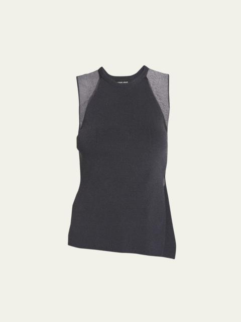 GIORGIO ARMANI Stretch viscose-blend knit top
