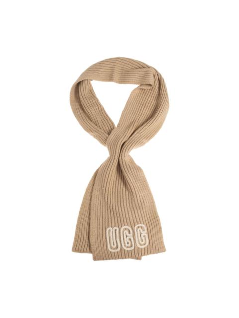UGG ribbed logo scarf