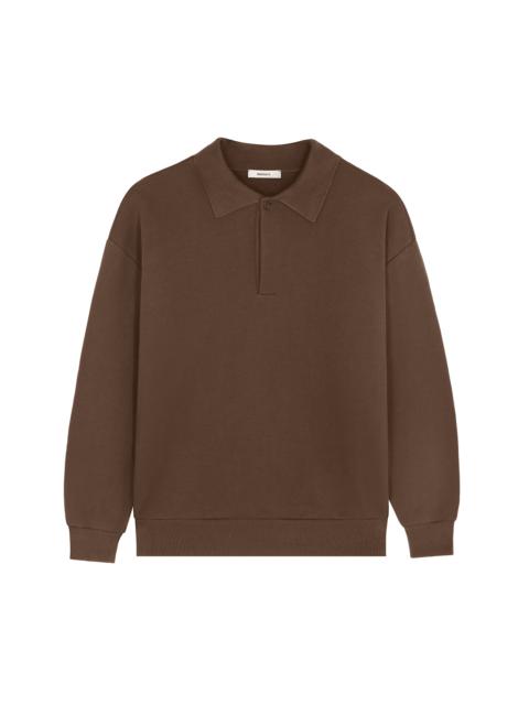 PANGAIA Womens DNA Heavyweight Polo Sweatshirt - Cacoa Brown