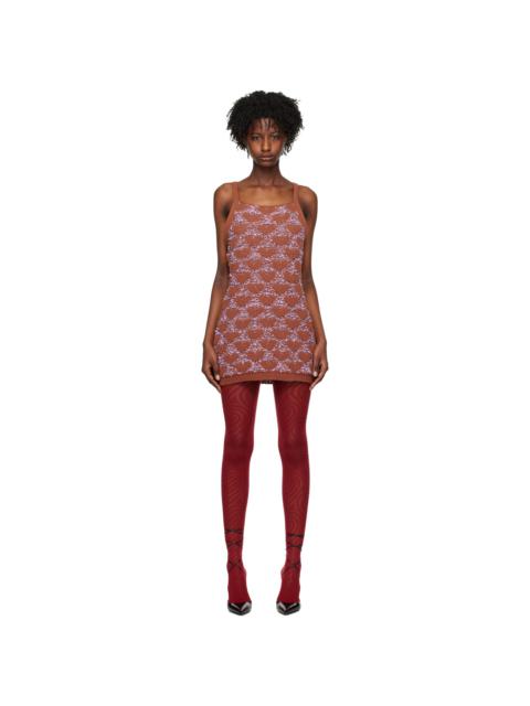 MARCO RAMBALDI Brown Heart Minidress