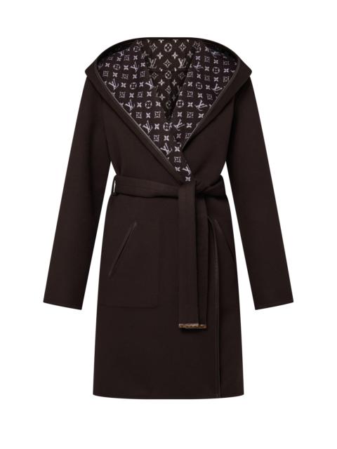 Louis Vuitton Reversible Signature Hooded Wrap Coat