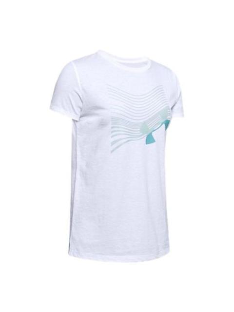 Under Armour (WMNS) Under Armour Branded Training Sports Short Sleeve White 1355647-100