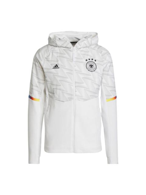 adidas Germany Game Day Full-Zip Travel Hoodie 'White' IC4377