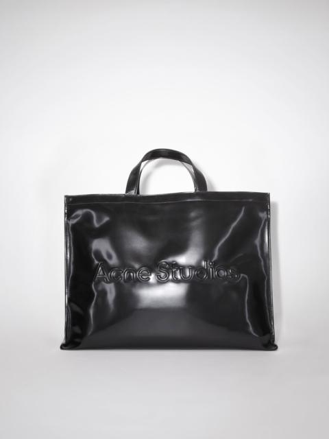 Logo shoulder tote bag - Black