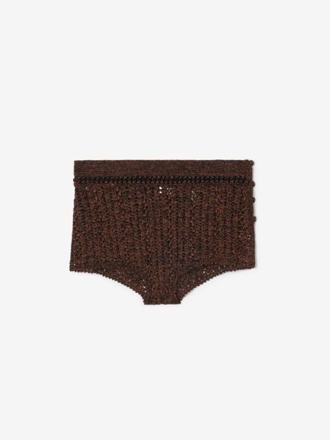 Burberry Crochet Mouliné Cotton Shorts
