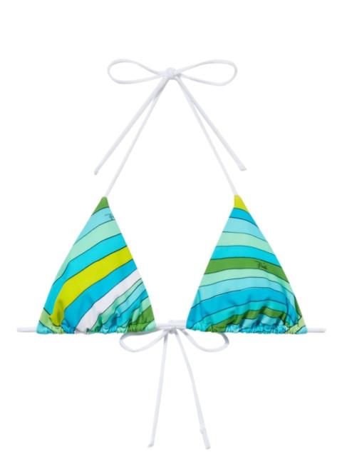 PUCCI Iride-print triangle bikini top