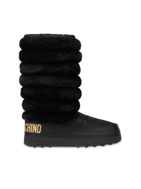 Moschino chunky faux-fur boots