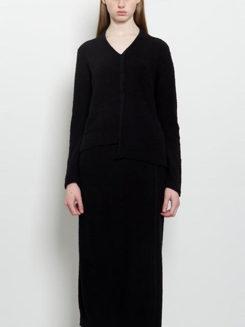 LAUREN MANOOGIAN Cotton Boucle V-Neck Sweater