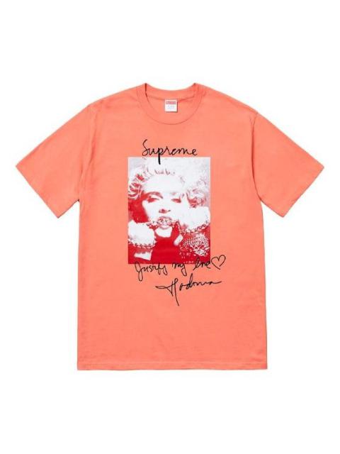 Supreme FW18 Madonna Tee Terra Cotta Printing Short Sleeve Unisex Pink SUP-FW18-007