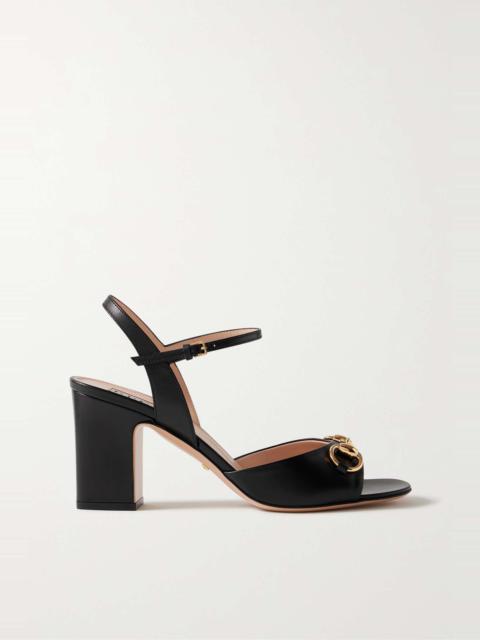 GUCCI Lady horsebit-detailed leather sandals