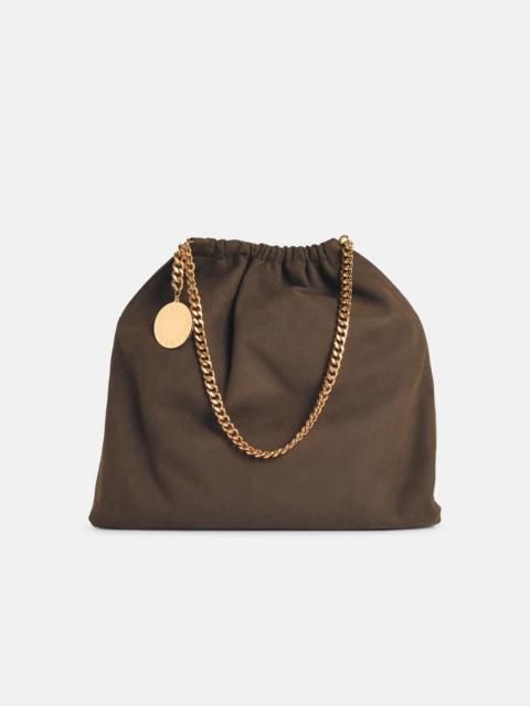 'FALABELLA' 'ALTER SUEDE MOKA' DRAWSTRING SHOULDER BAG