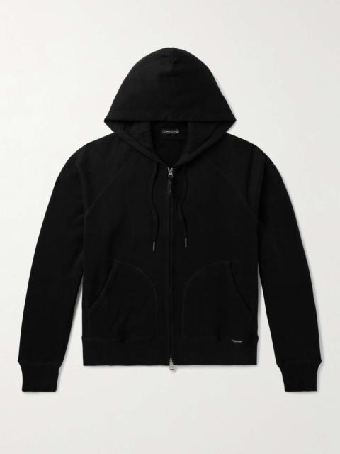 TOM FORD Slim-Fit Cotton-Blend Jersey Zip-Up Hoodie