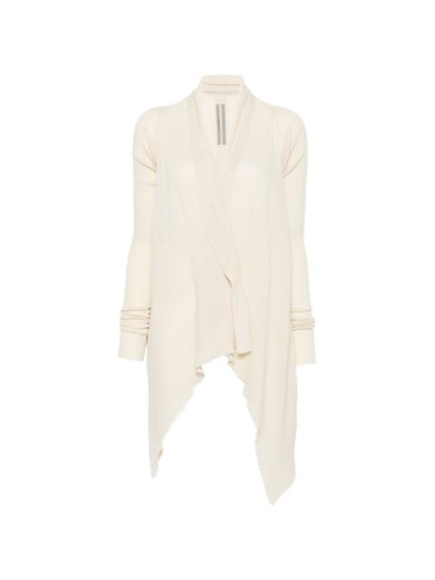 Rick Owens asymmetric draped cardigan