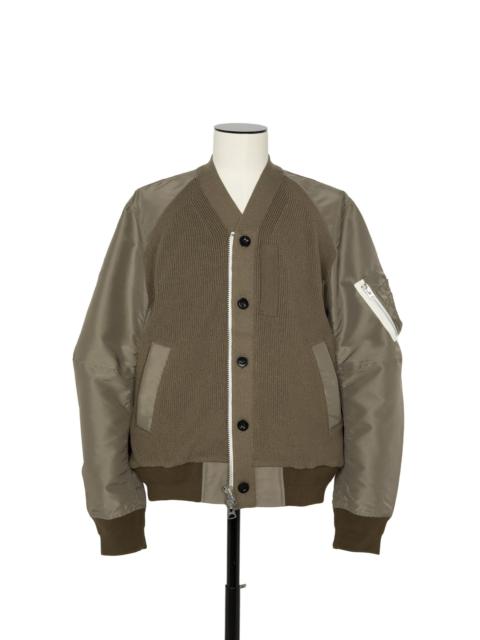 sacai Nylon Twill x Knit Blouson