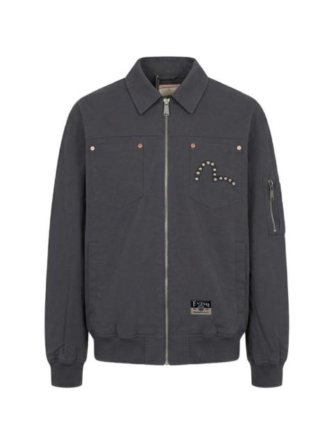 EVISU Metal Studs graphic-print bomber jacket