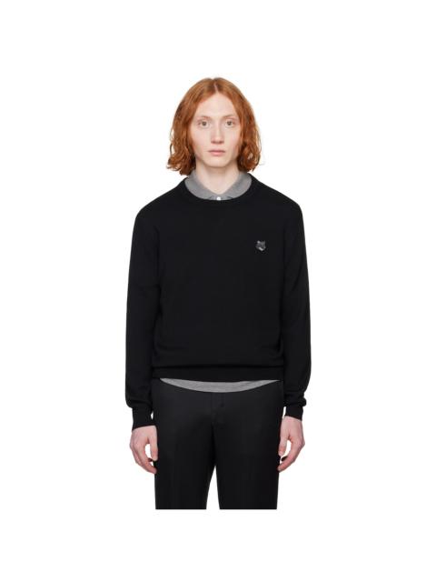Maison Kitsuné Black Bold Fox Head Patch Regular Sweater