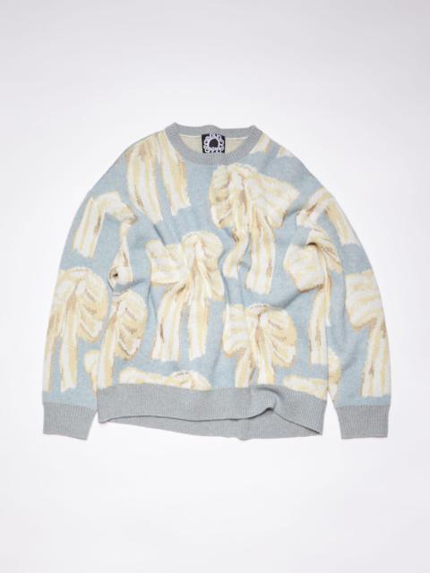 Acne Studios Jacquard print jumper - Dusty blue melange