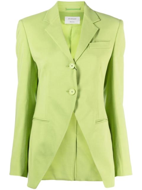 fitted long-sleeved blazer