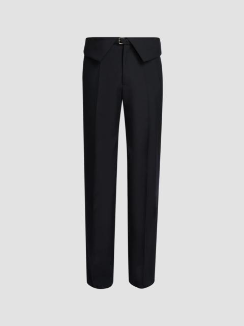 Dries Van Noten Men's Preston Belted Wool Trousers - Black