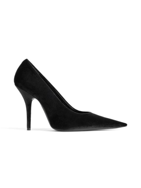 BALENCIAGA Logo Knife 2.0 80mm Pumps in Black/White | marais