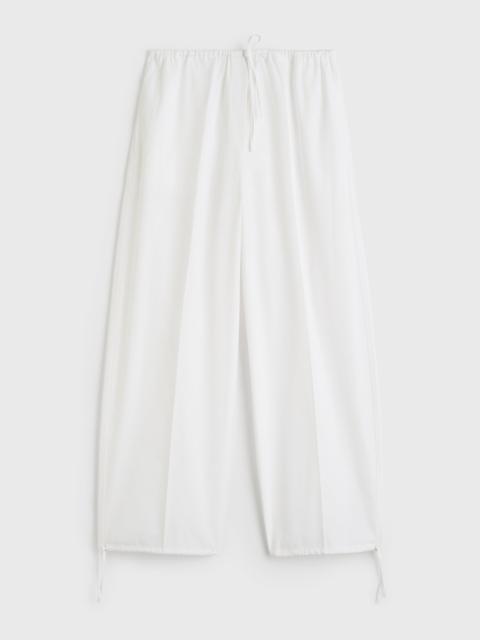 TOTEME Drawstring cotton trousers white