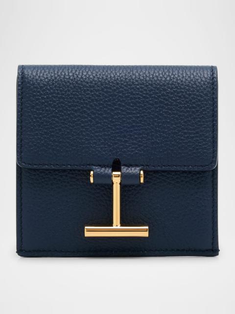 TOM FORD Flap Card Holder in Snake-Embossed Leather